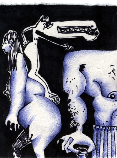 0007 compositie man hond vrouw