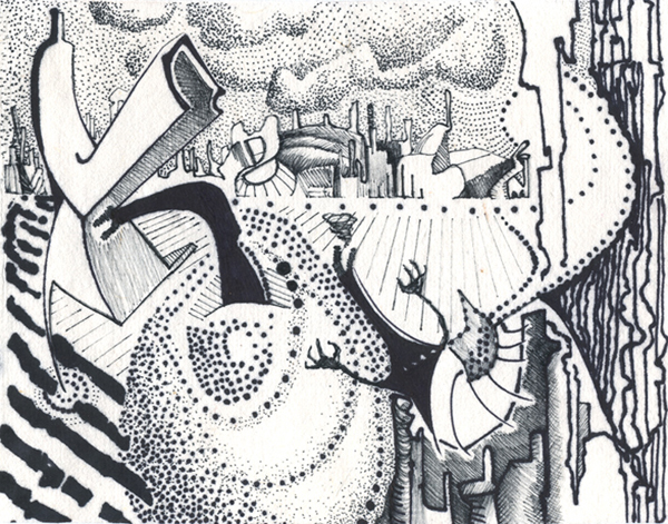0008spelende draken in landschap