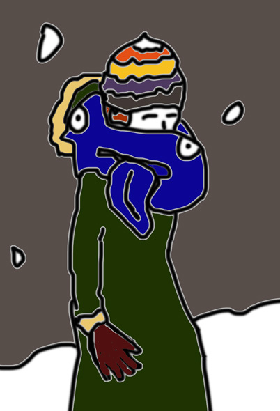 ik in sneeuw