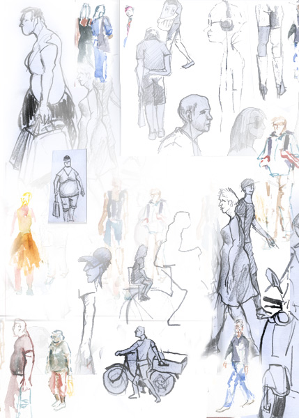 people in the street