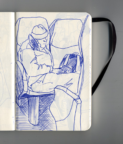 man in train, hilversum-amsterdam
