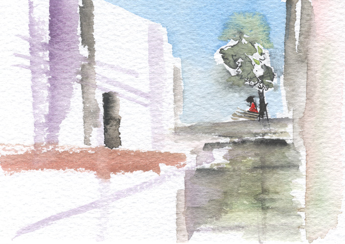 woman sitting on a bench,reading a book, Riga