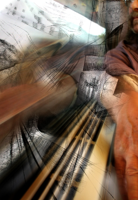 thoughts in charcoal lines